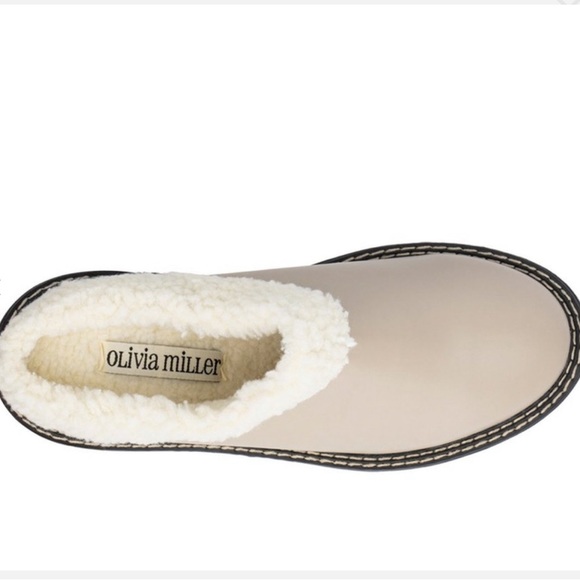 NWT / NIB! WOMEN'S OLIVIA MILLER MARLEIGH HEELED CLOGS Size 10 Taupe - Picture 7 of 7